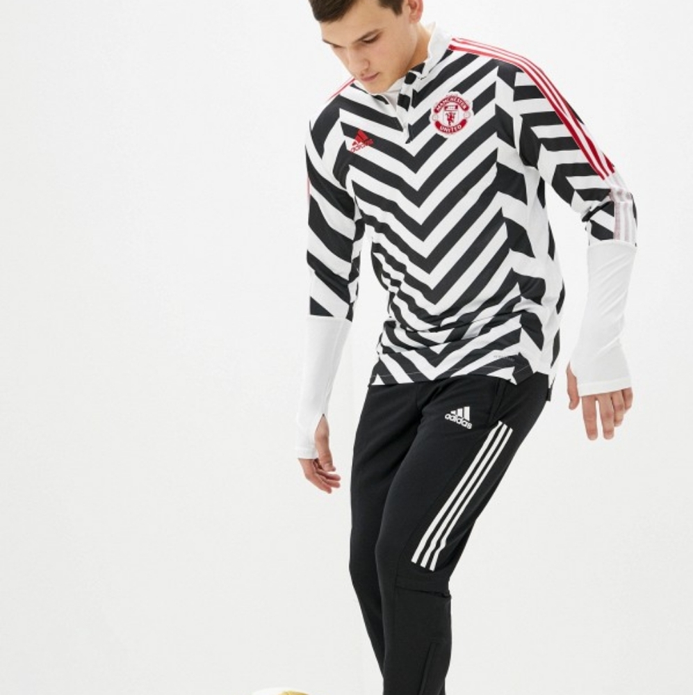 Adidas Manchester United Track Top Football Soccer Training Sweatshirt